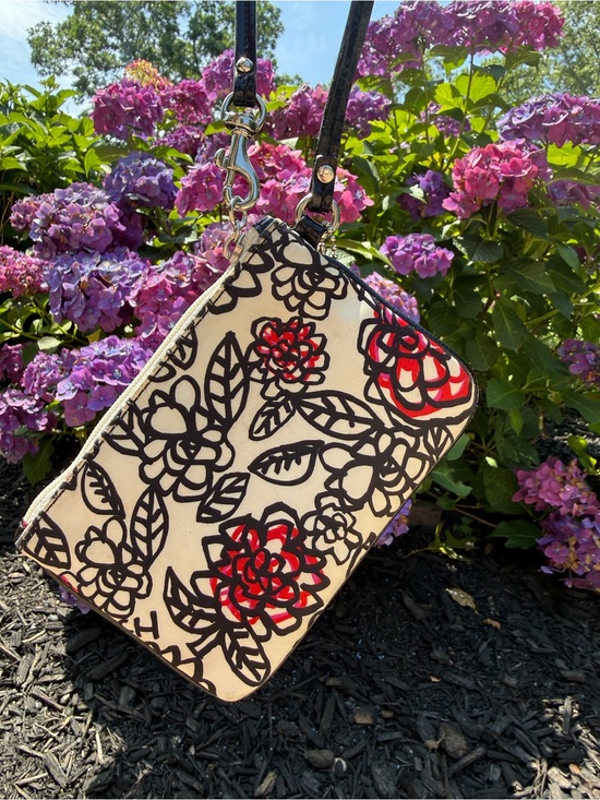Coach Handbags - Coach poppy floral graffiti Wristlet